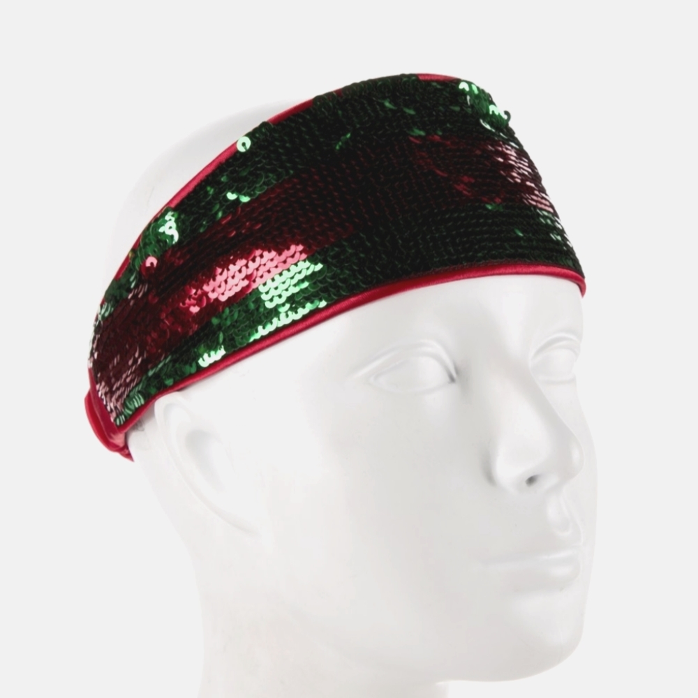 NWT Gucci Red & Green Web Sequin Headband